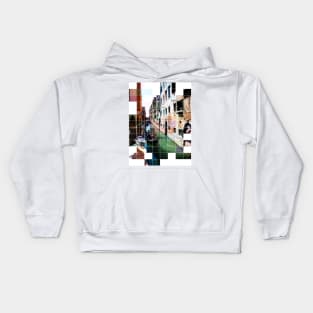 Blocked away in Venice Print Kids Hoodie